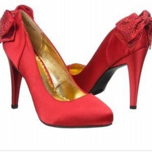 Beautiful New Red Suede Heels.